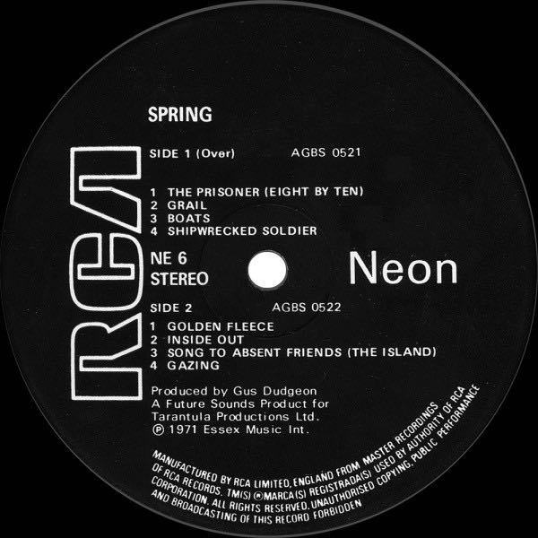 Spring - Spring (12” - 9641) music collectible [Barcode 5013929459540] - Main Image 4