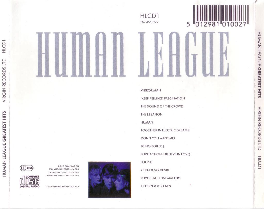 Greatest Hits - Human League, The (12” - 48) music collectible - Main Image 2