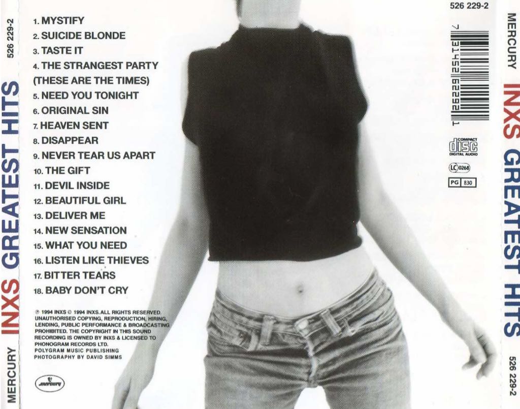 The Greatest Hits - INXS (CD) music collectible [Barcode 731452643827] - Main Image 2