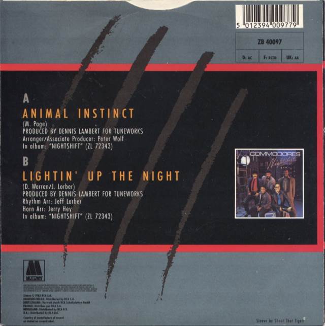 Animal Instinct - Commodores (12”) music collectible - Main Image 2