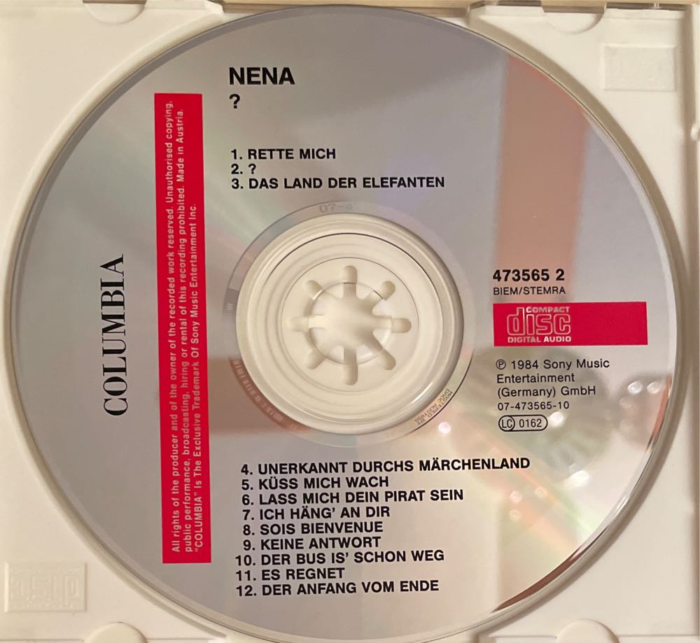 ? (Fragezeichen) - Nena (CD - 42) music collectible - Main Image 3