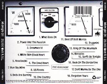 20,000 Watt R.S.L. - Midnight Oil (CD) music collectible [Barcode 074646884829] - Main Image 2