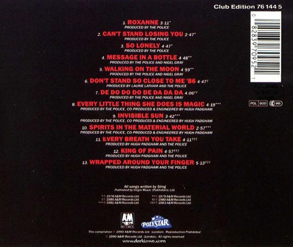 Police, The - Police, The (CD - 70) music collectible [Barcode 602517361430] - Main Image 2