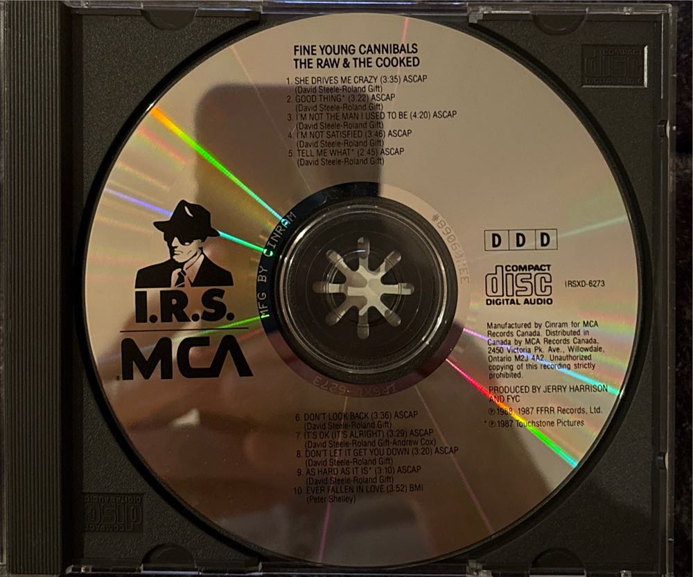 Raw And The Cooked, The - Fine Young Cannibals (CD - 35) music collectible [Barcode 076732627327] - Main Image 3