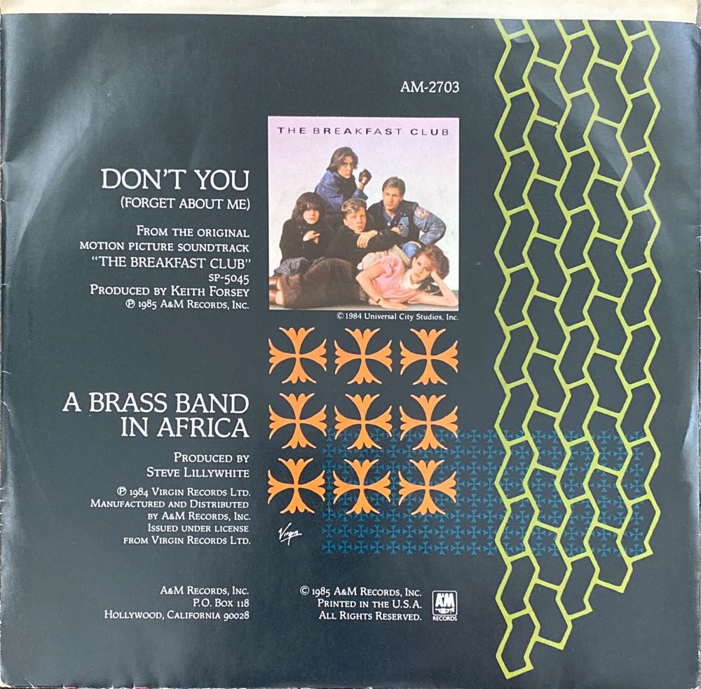 Don’t You (Forget About Me) - Simple Minds (7” - 10) music collectible - Main Image 2