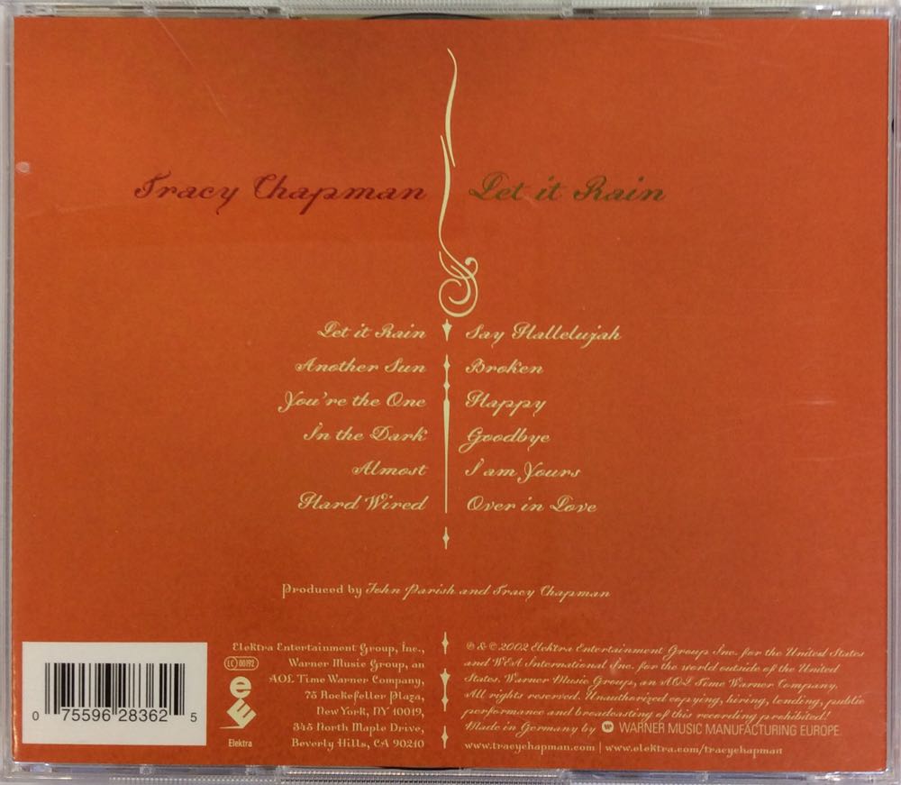 Let it rain - Tracy Chapman (CD - 42) music collectible [Barcode 075596283625] - Main Image 3