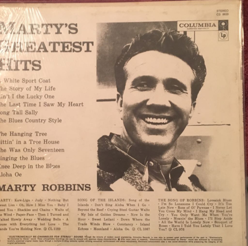 Marty’s Greatest Hits - Robbins Marty (12”) music collectible - Main Image 2