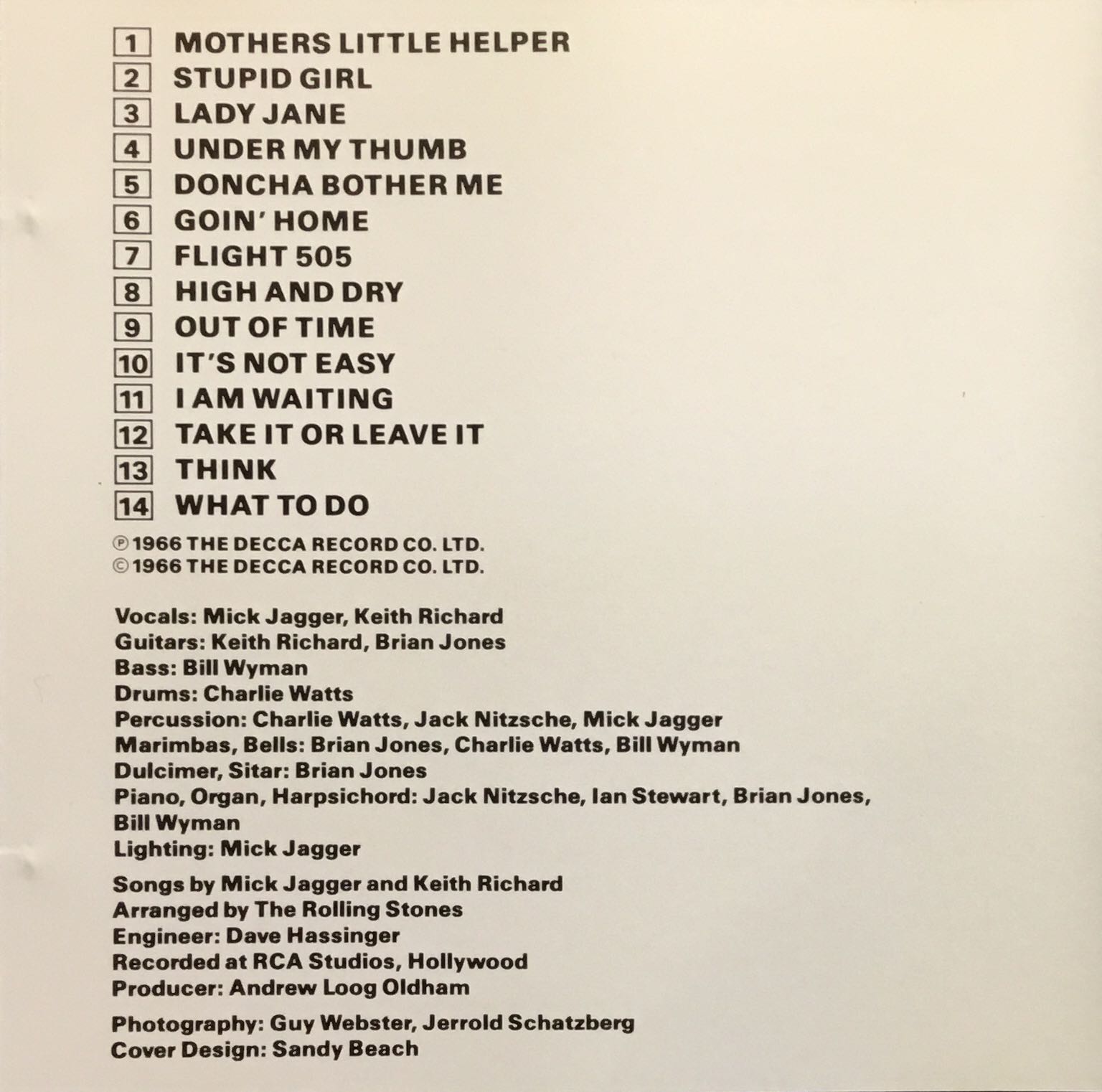 Aftermath - Rolling Stones, The (CD - 53) music collectible [Barcode 042282005021] - Main Image 2