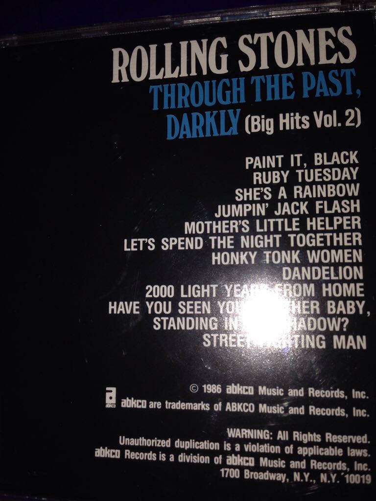 Through The Past Darkly - Rolling Stones (VinylDisc (vinyl CD) - 43) music collectible [Barcode 042284408929] - Main Image 2