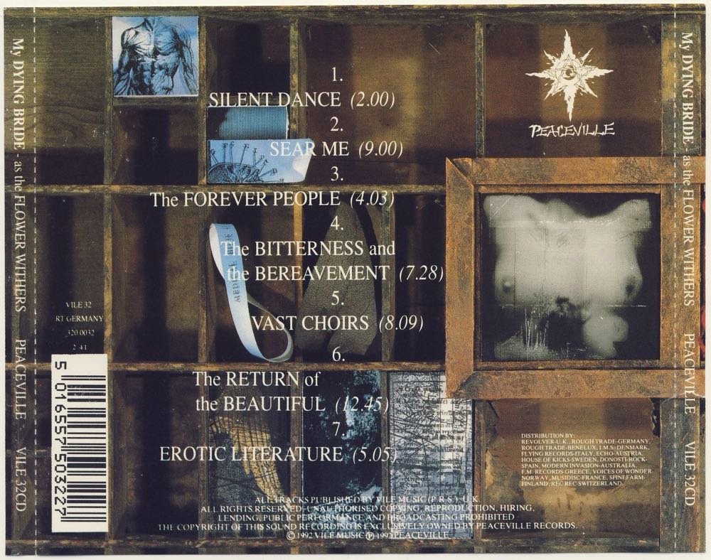 As the Flower Withers - My Dying Bride (CD) music collectible [Barcode 801056703224] - Main Image 2