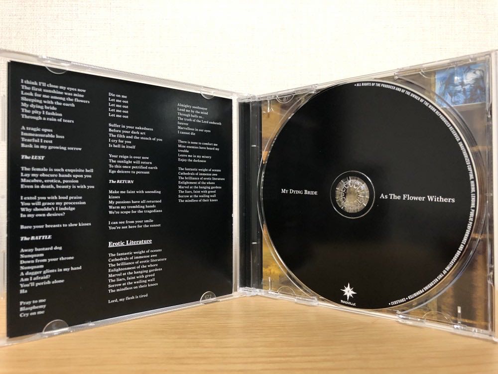 As the Flower Withers - My Dying Bride (CD) music collectible [Barcode 801056703224] - Main Image 3