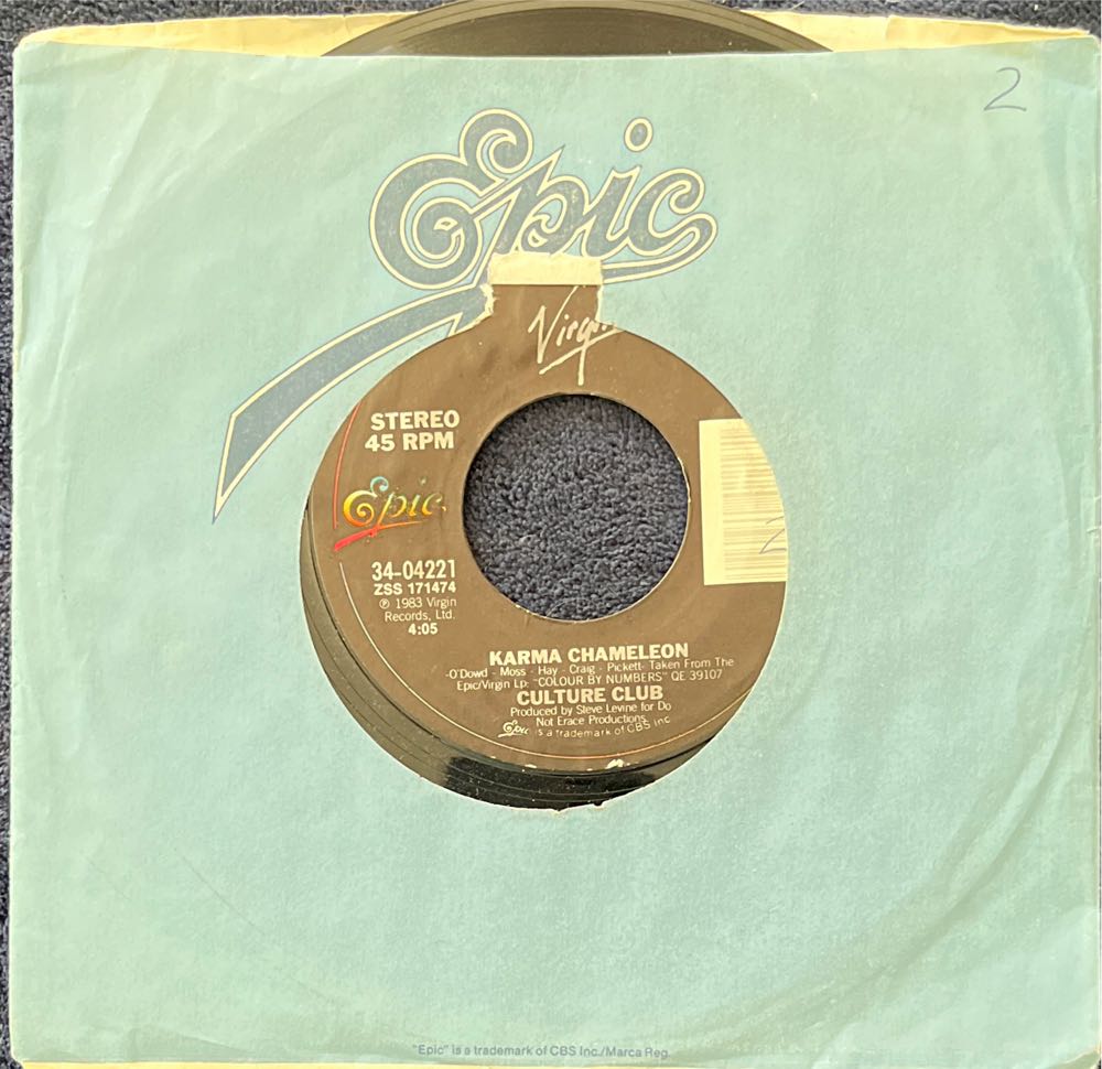 Karma Chameleon / That’s The Way (I’m Only Trying To Help You) - Culture Club (7”) music collectible - Main Image 2