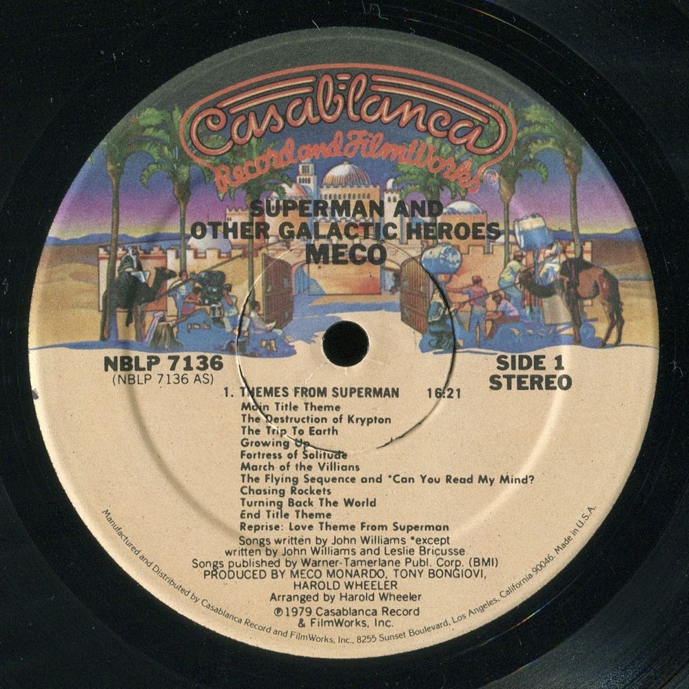 Superman And Other Galactic Heroes - Meco (12”) music collectible - Main Image 4