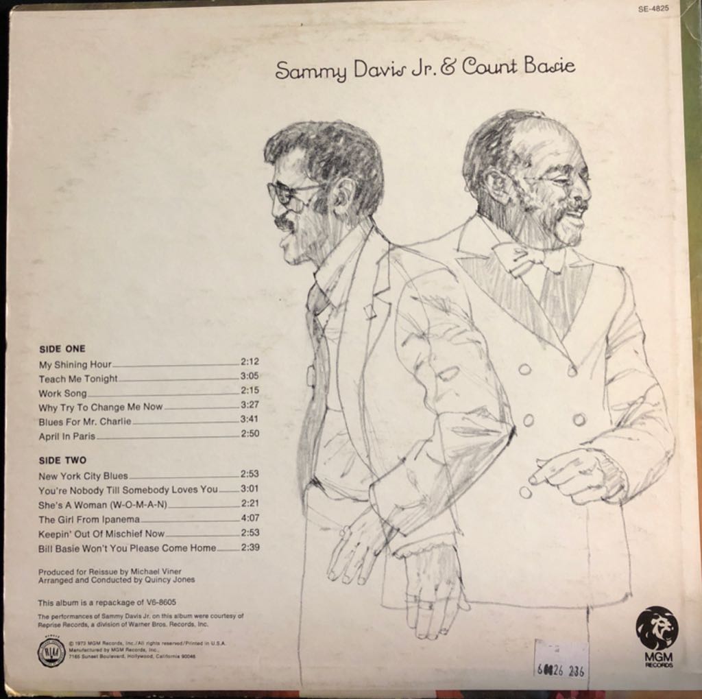 Sammy Davis Jr. & Count Basie - Sammy Davis Jr. & Count Basie (12”) music collectible - Main Image 2