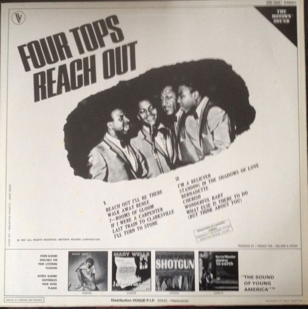 Reach Out (Original Cover) - Four Tops, The (12” - 34) music collectible - Main Image 2