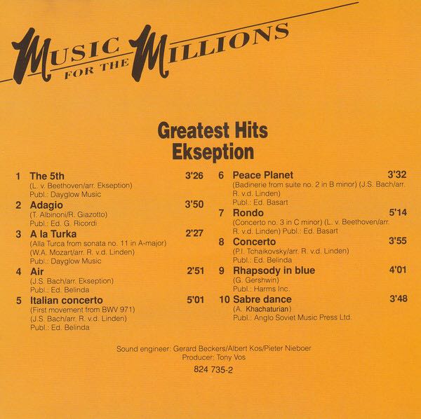 Greatest Hits - Ekseption (CD - 33) music collectible - Main Image 3