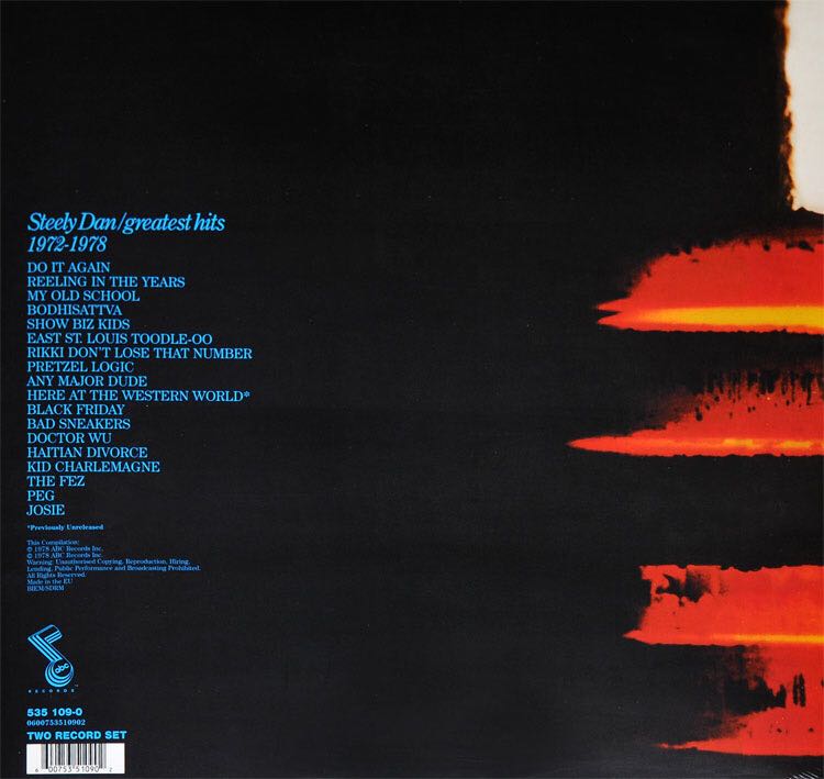 Greatest Hits - Steely Dan (CD - 79:17) music collectible [Barcode 076732600825] - Main Image 2