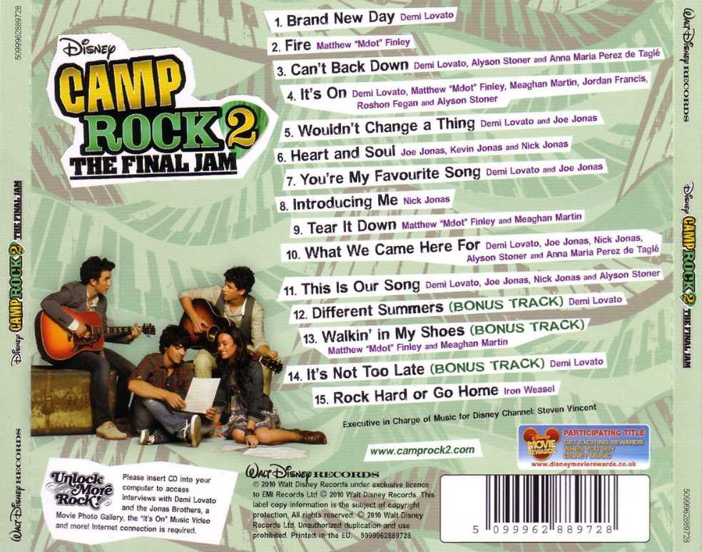 Camp Rock 2: The Final Jam - Various Artists (CD) music collectible [Barcode 5099962889728] - Main Image 2