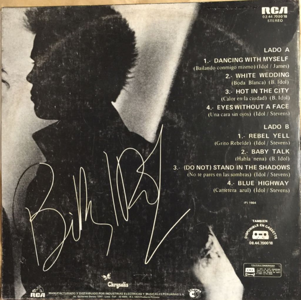 Greatest Hits - Idol, Billy (12”) music collectible - Main Image 2