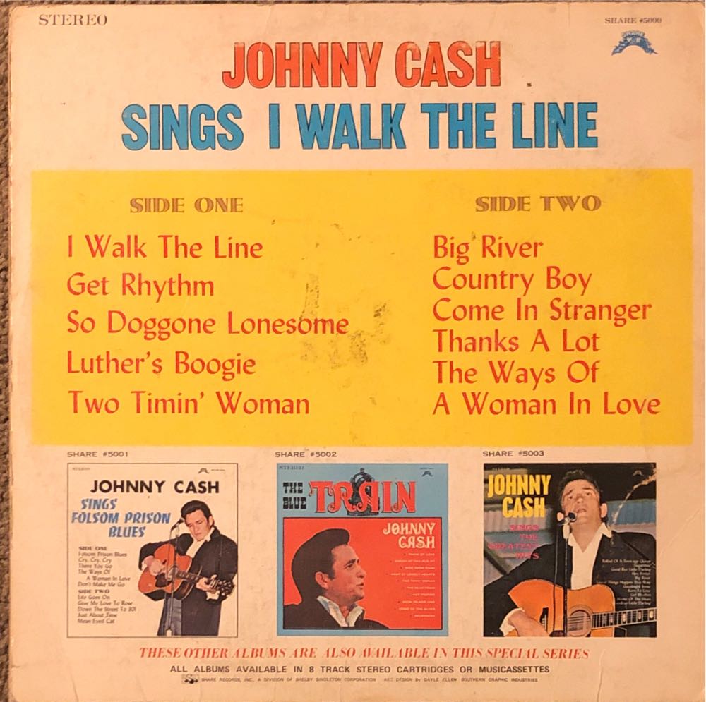 Sings I Walk The Line - Johnny Cash (12”) music collectible - Main Image 2