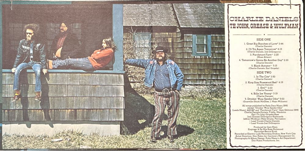 Te John, Grease And Wolfman - Daniels, Charlie (12”) music collectible - Main Image 2