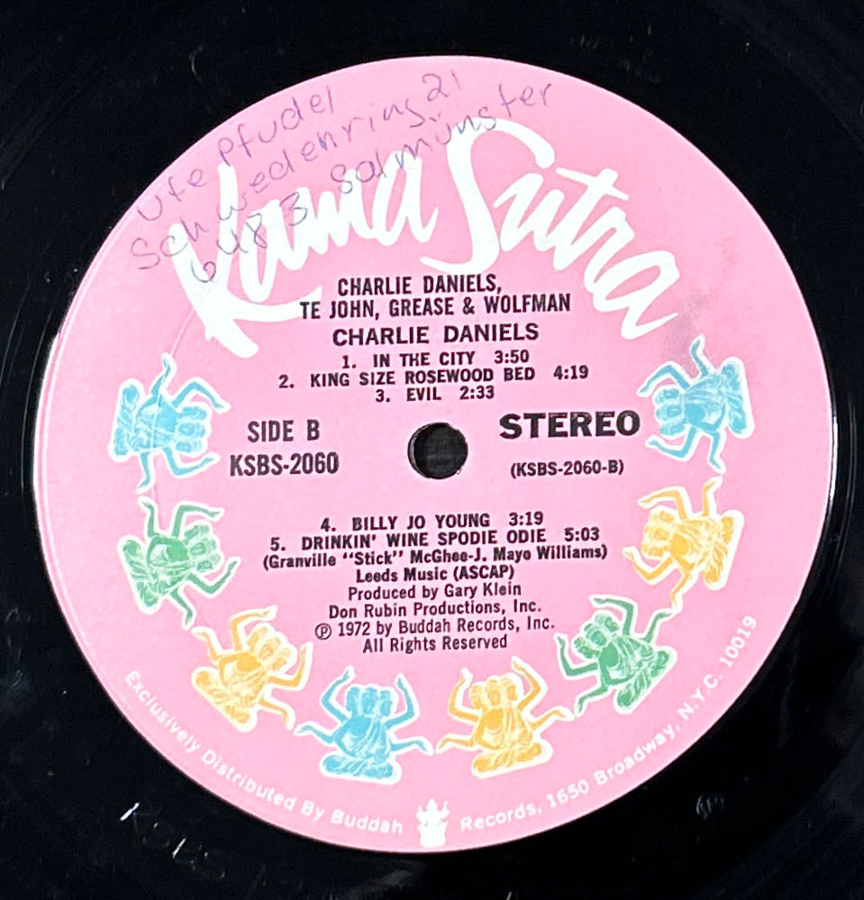 Te John, Grease And Wolfman - Daniels, Charlie (12”) music collectible - Main Image 4