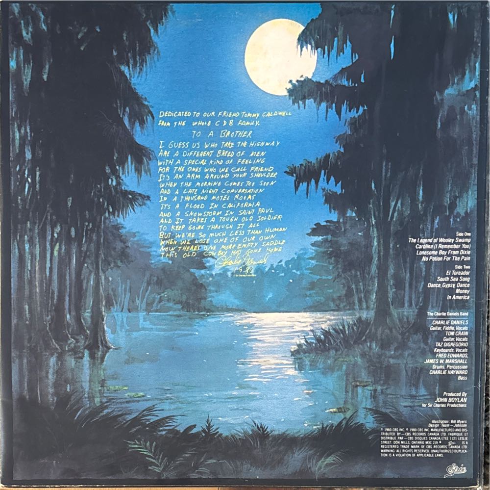 Full Moon - Charlie Daniels Band (12”) music collectible - Main Image 2