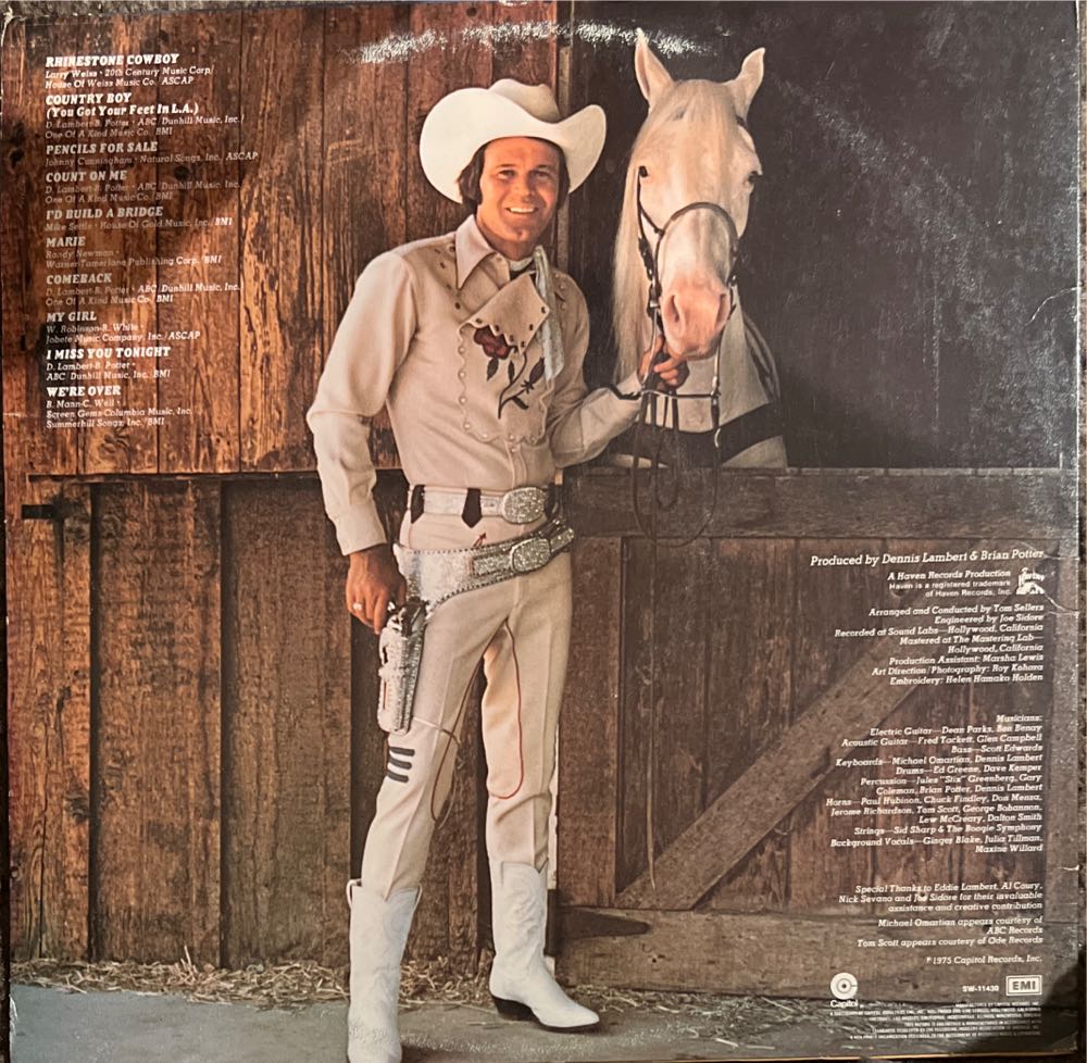 Rhinestone Cowboy - Campbell, Glen (12”) music collectible - Main Image 2