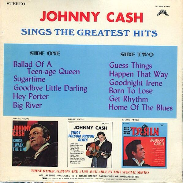 Sings The Greatest Hits - Johnny Cash (12”) music collectible - Main Image 2
