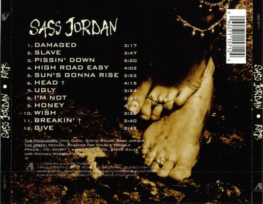 Rats - Jordan, Sass (CD) music collectible [Barcode 008811098025] - Main Image 2