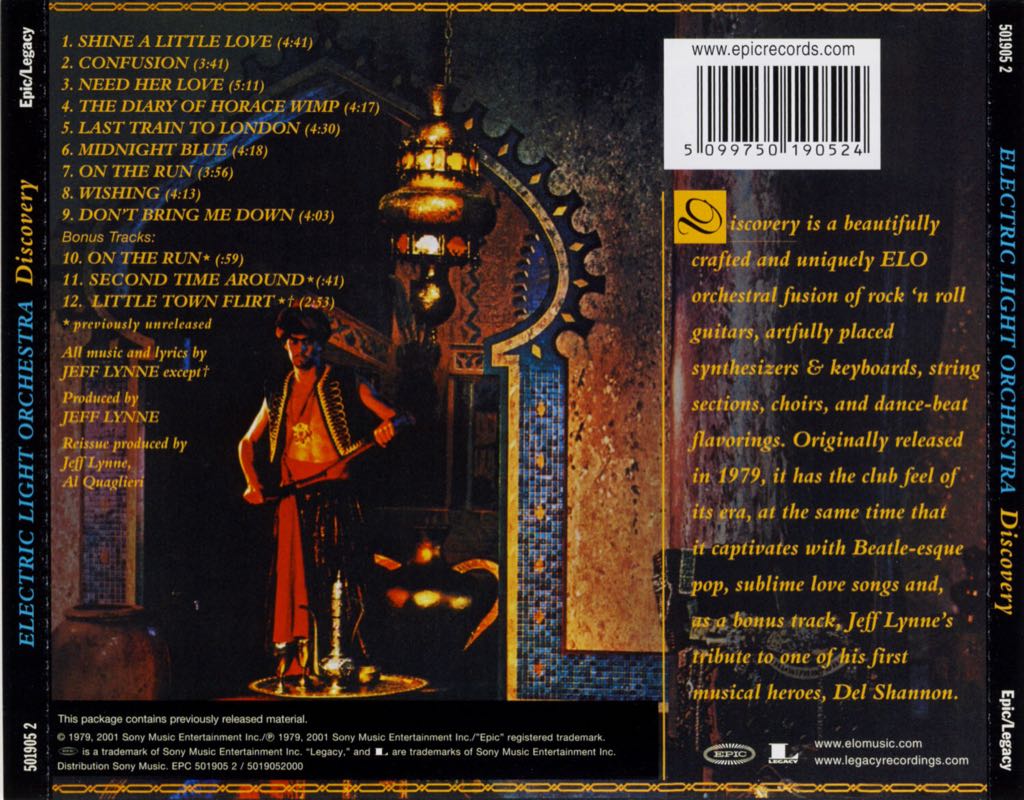 Discovery - Electric Light Orchestra ‎ (CD) music collectible [Barcode 886976977627] - Main Image 2