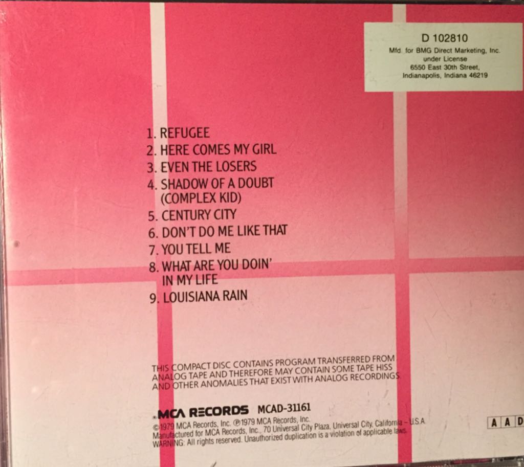 Damn The Torpedoes - Petty, Tom  and the Heartbreakers (Cassette - 37) music collectible [Barcode 016111776789] - Main Image 2