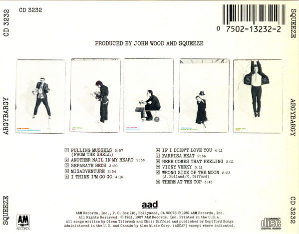 Argybargy - Squeeze (CD - 36) music collectible [Barcode 075021323223] - Main Image 2