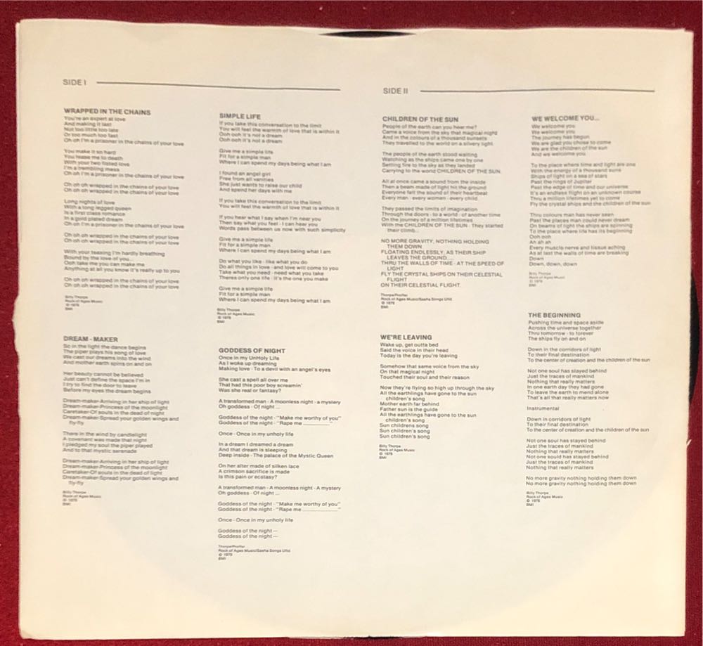 Children Of The Sun - Thorpe, Billy (12”) music collectible - Main Image 3