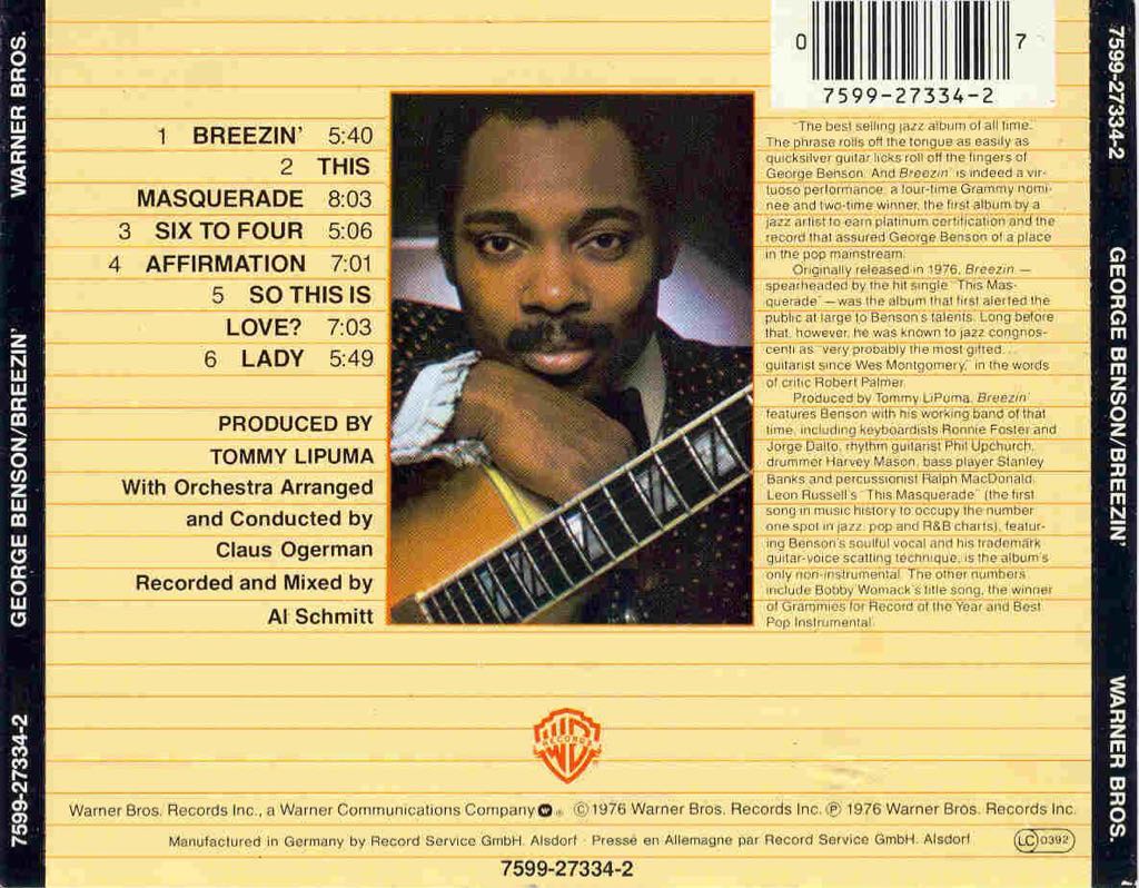 Breezin’ - Benson, George (12” - 3842) music collectible [Barcode 475992733425] - Main Image 2