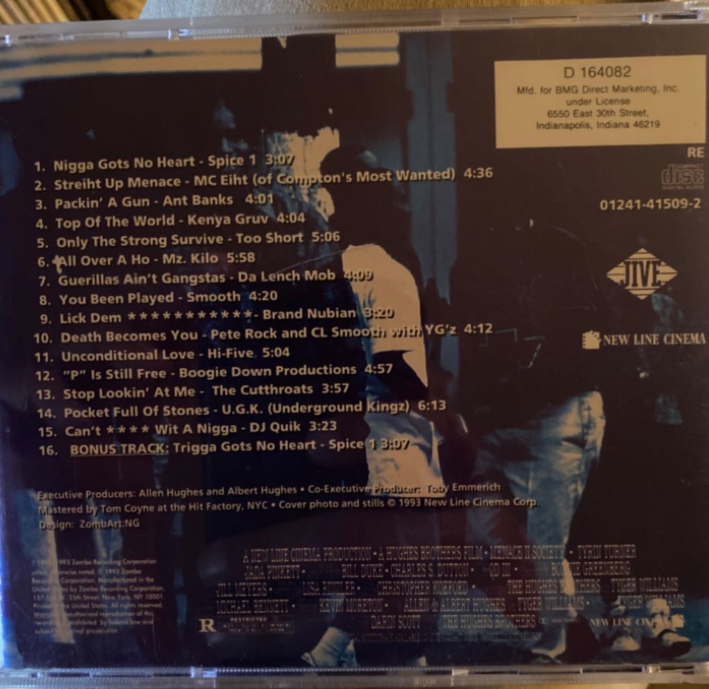 Menace II Society - Soundtrack (CD) music collectible [Barcode 888751063129] - Main Image 2