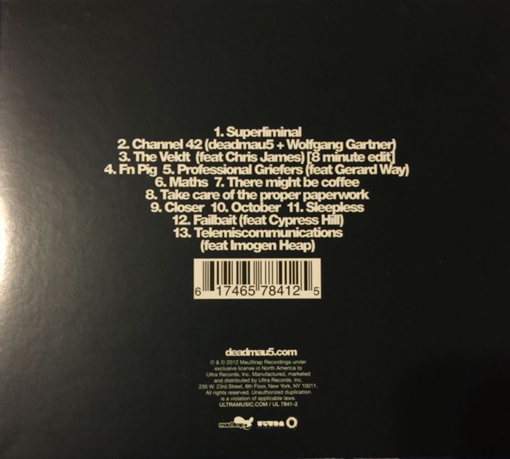 Album Title Goes Here - Deadmau5 (CD) music collectible [Barcode 617465784125] - Main Image 2