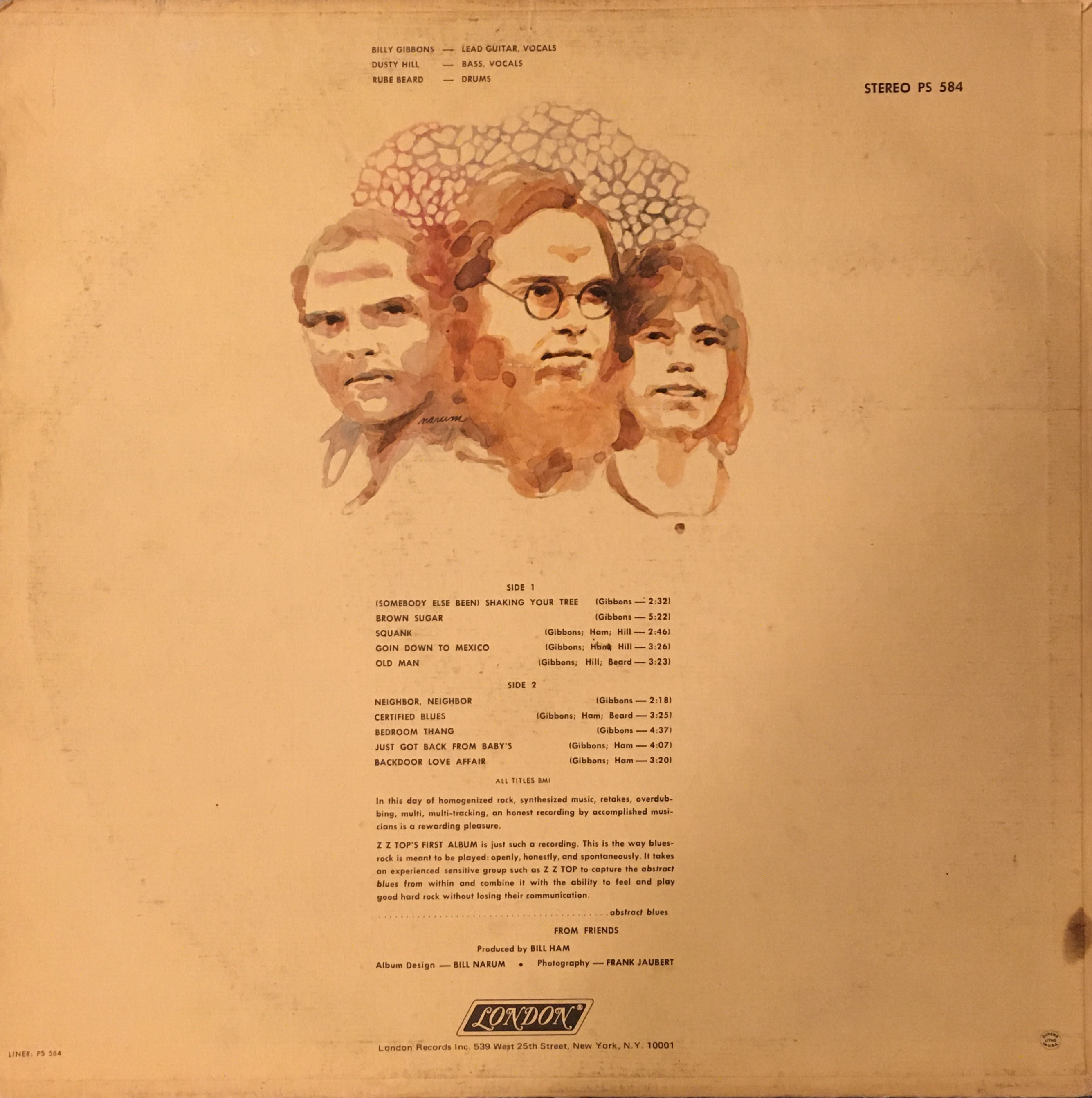 ZZ Top’s First Album - ZZ Top (12”) music collectible - Main Image 2