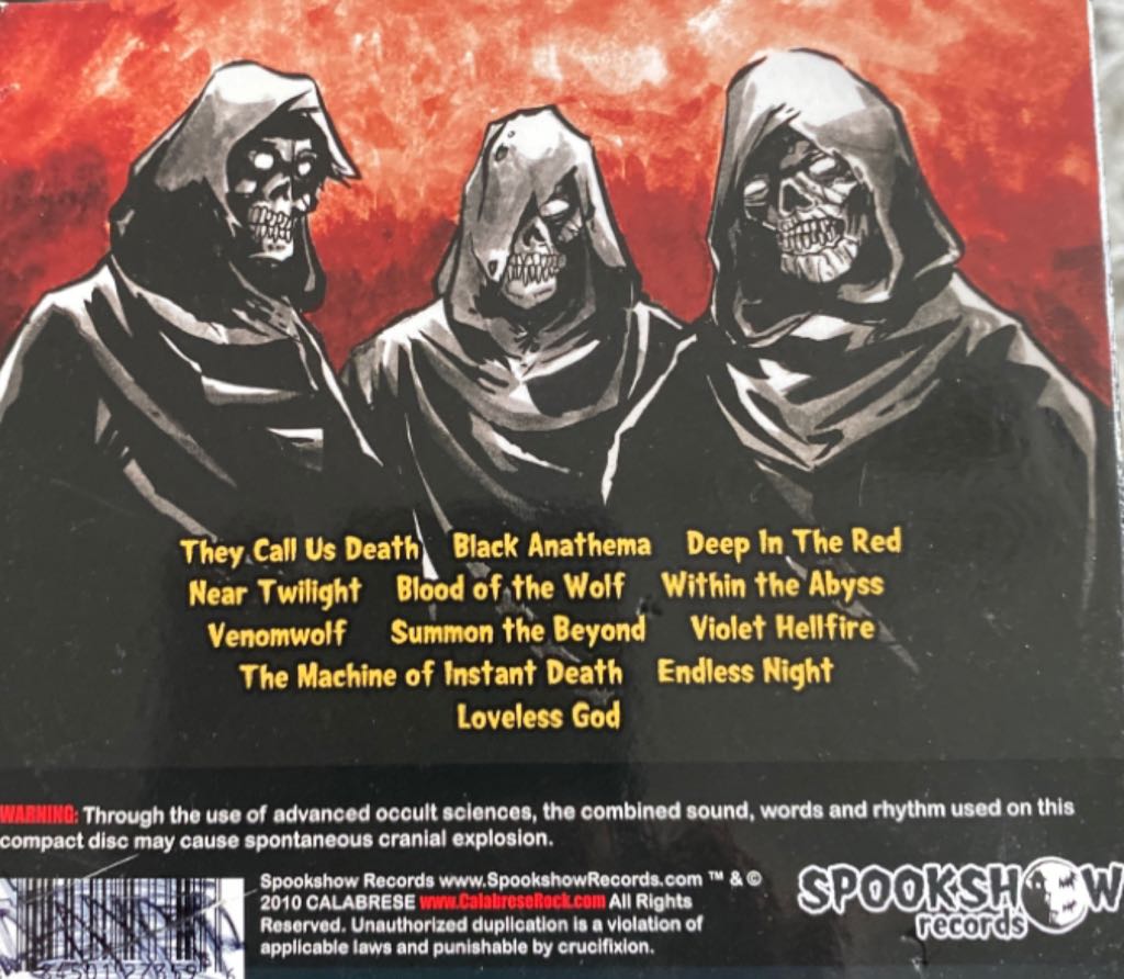 They Call Us Death III - Calabrese (CD) music collectible [Barcode 884501273596] - Main Image 2
