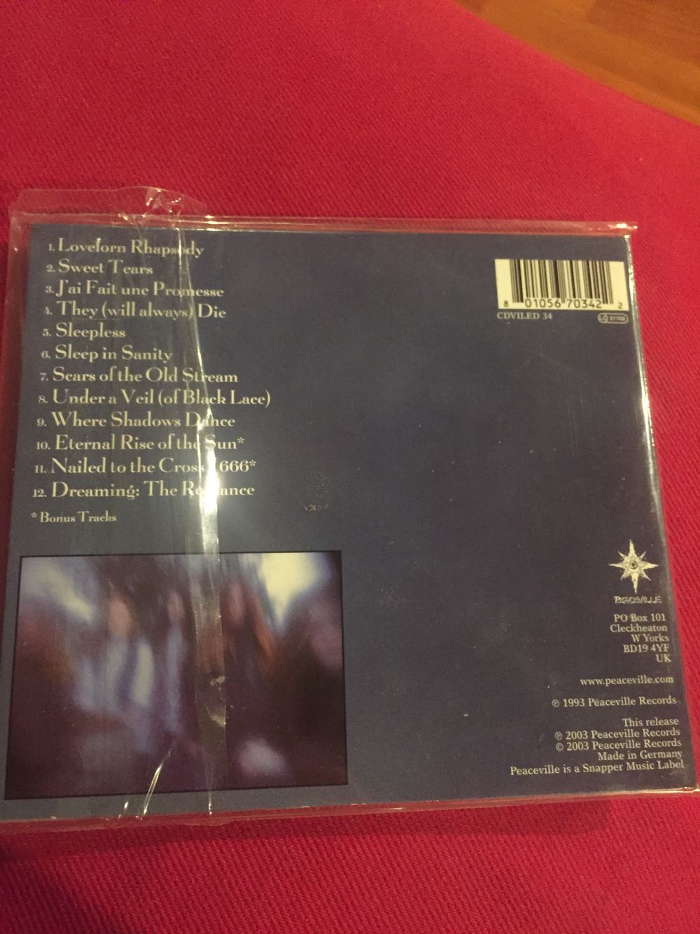 Serenades - Anathema (CD) music collectible [Barcode 801056703422] - Main Image 2