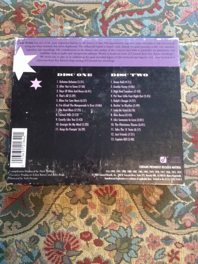 The Best of the Concord Years - Ray Brown (CD - 139) music collectible [Barcode 013431216421] - Main Image 2