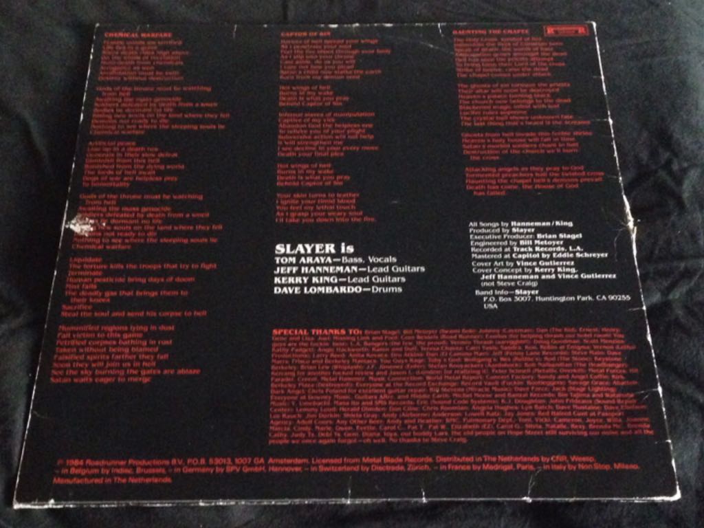 Haunting The Chapel - Slayer (12”) music collectible [Barcode 018777108300] - Main Image 2