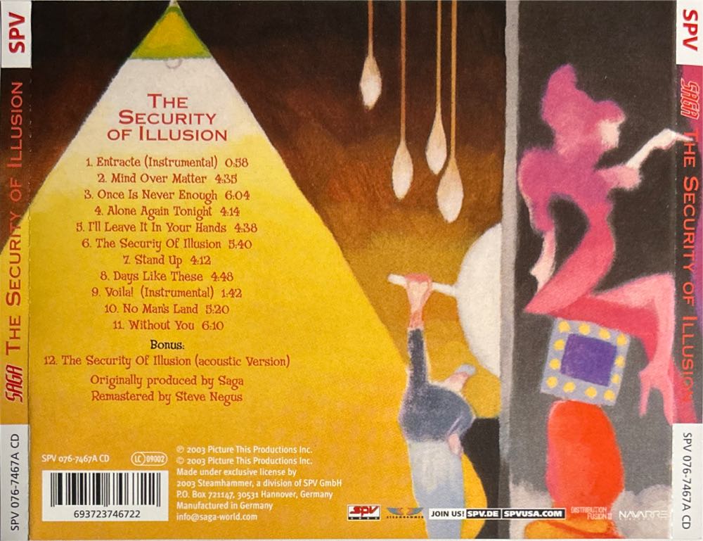 The Security Of Illusion - Saga (CD - 54) music collectible [Barcode 693723746722] - Main Image 2