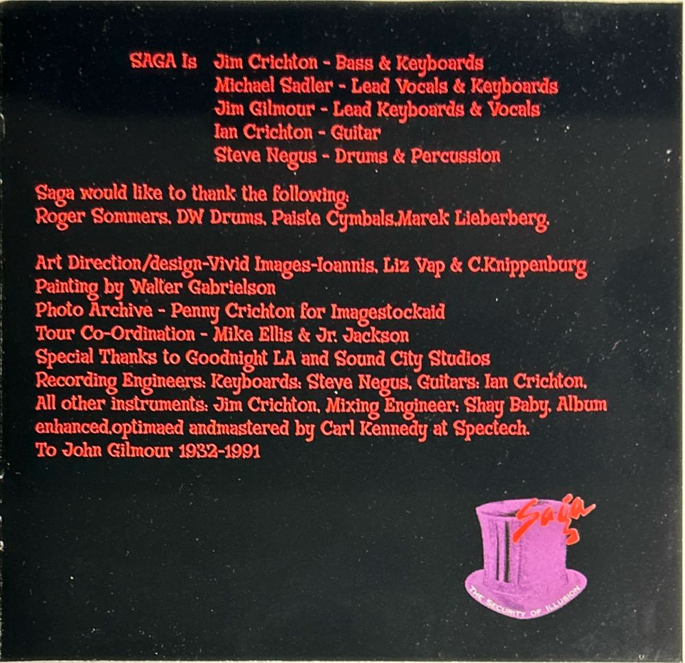 The Security Of Illusion - Saga (CD - 54) music collectible [Barcode 693723746722] - Main Image 3