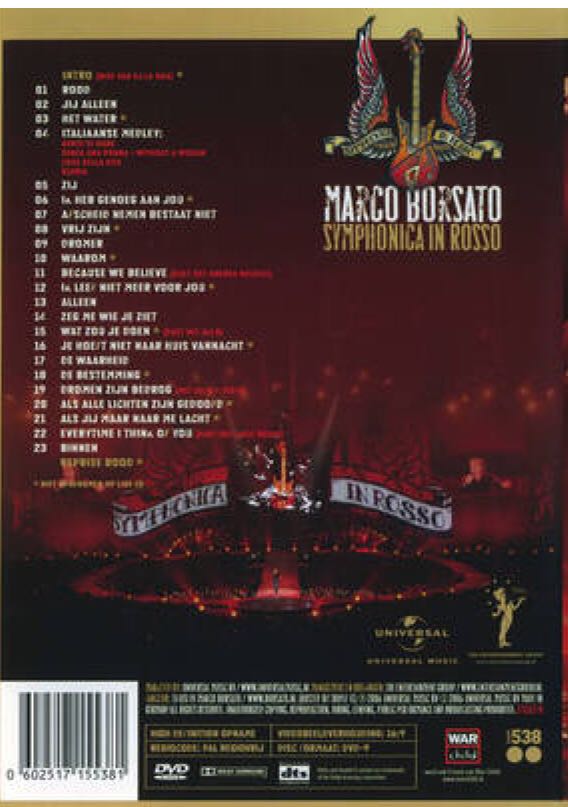 Symphonica In Rosso - Marco Borsato (DVD-A) music collectible - Main Image 2