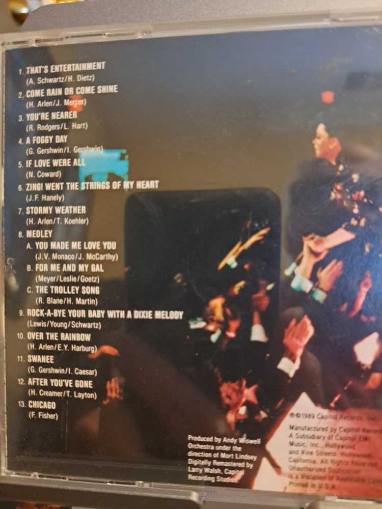 Judy at Carnegie Hall - Judy Garland (CD - 123) music collectible [Barcode 077779001323] - Main Image 3
