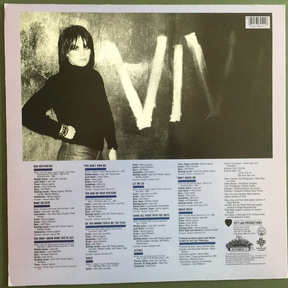 Bad Reputation (Bonus Tracks) (Remastered) (MP3) - Jett, Joan (MP3) music collectible [Barcode 748337180223] - Main Image 2