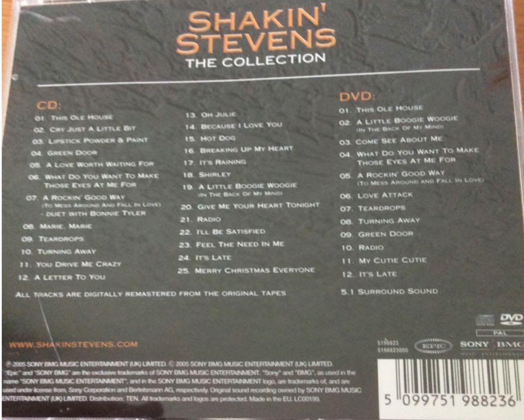 The Collection - Shakin’ Stevens (CD - 74) music collectible [Barcode 5099751988236] - Main Image 2