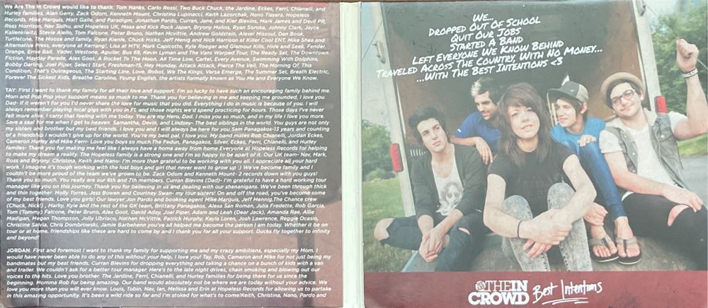 Best Intentions - We Are The In Crowd (CD - 32) music collectible [Barcode 790692073825] - Main Image 3