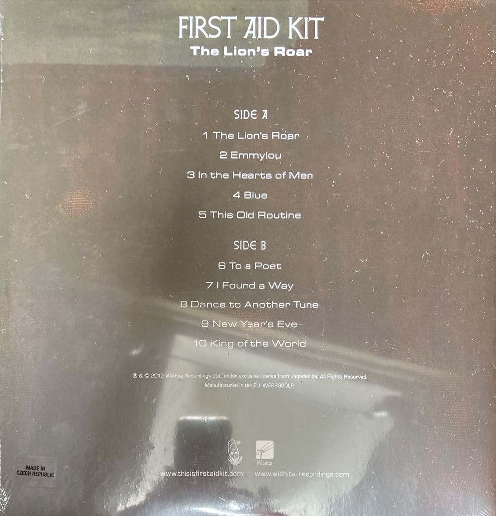 The Lion’s Roar - First Aid Kit (12” - 42:41) music collectible [Barcode 5055036213202] - Main Image 3